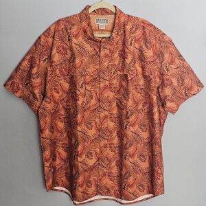 Duluth Trading Shirt Men's 2XL Orange Tropical Cool Plus Vented Fishing Outdoor